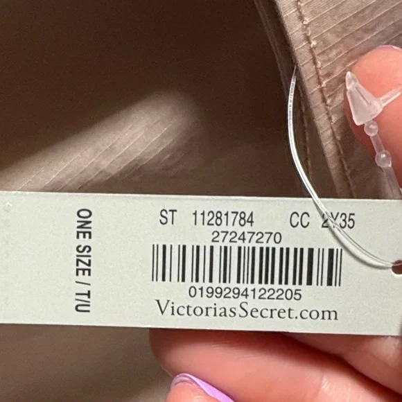 VSX Pink Tote with Black Lace-Pattern Logo - Picture 7 of 7